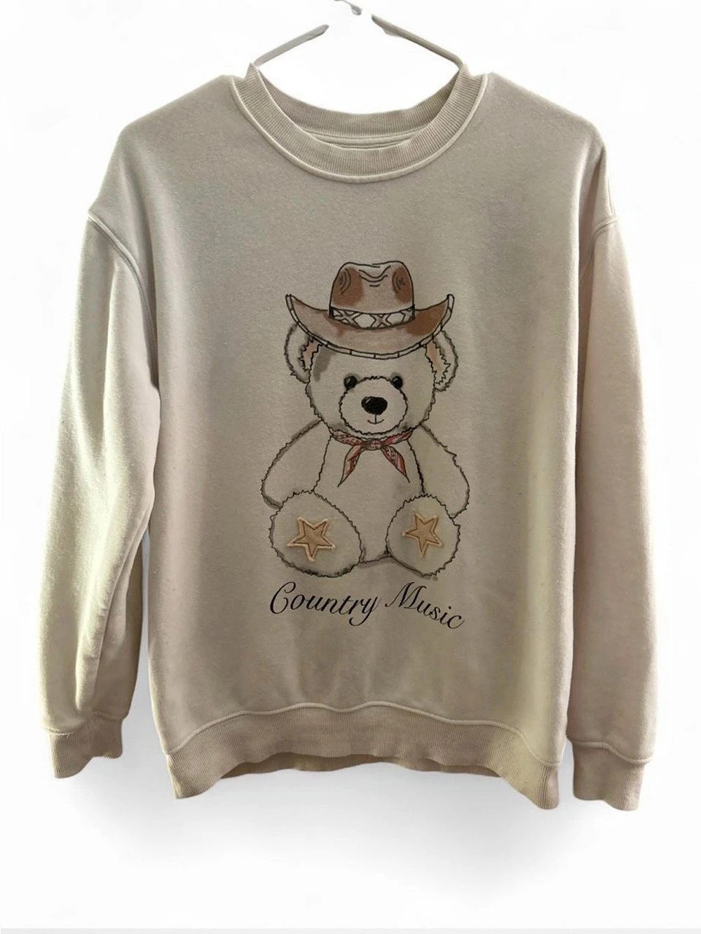 Zoe + Liv Country Music Cowboy Teddy Bear Graphic Sweatshirt